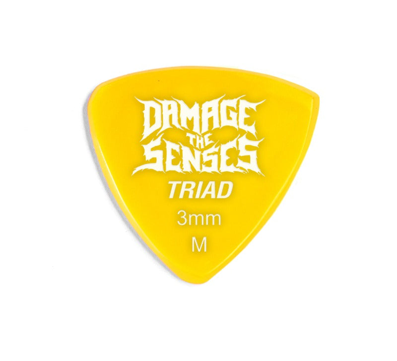 Acrylic Pick - Triad 3mm (Yellow) Damage The Senses