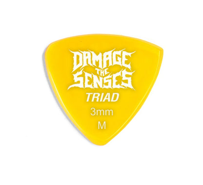 Acrylic Pick - Triad 3mm (Yellow) Damage The Senses