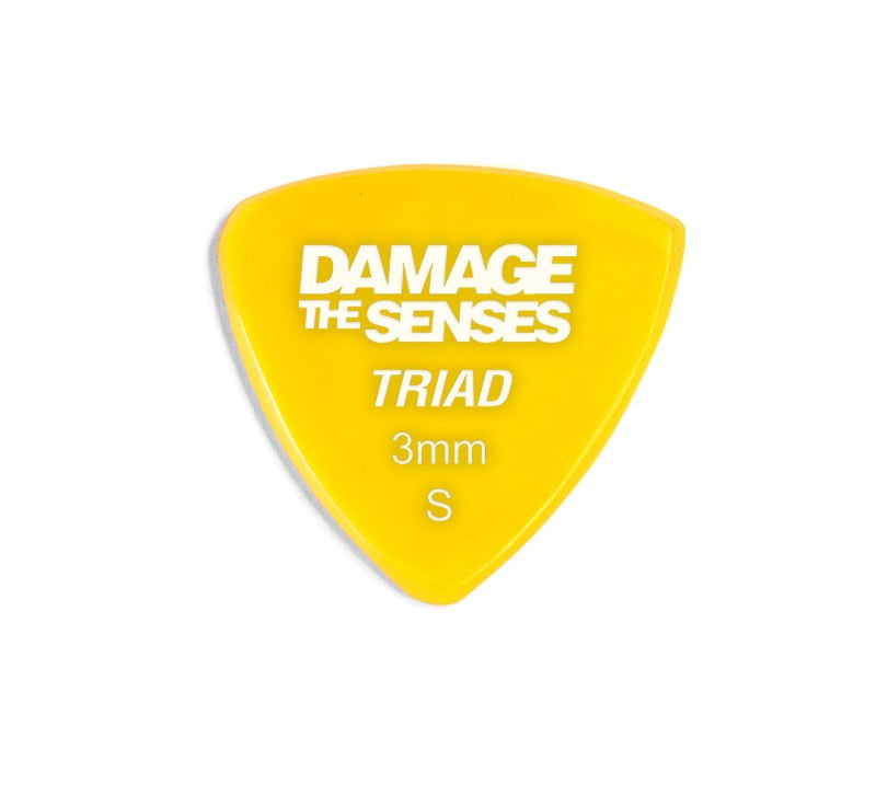 Acrylic Pick - Triad 3mm (Yellow) Damage The Senses