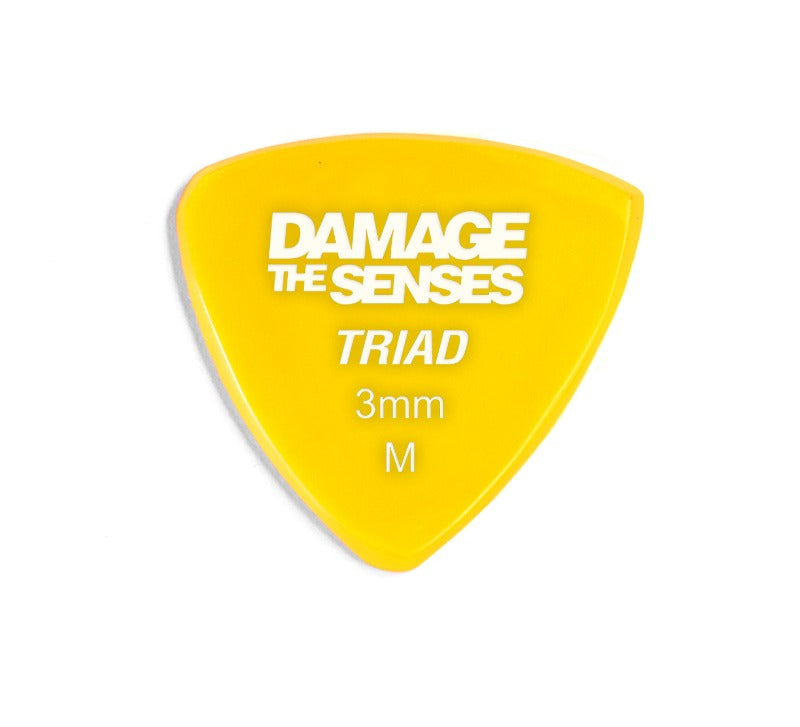 Acrylic Pick - Triad 3mm (Yellow) Damage The Senses