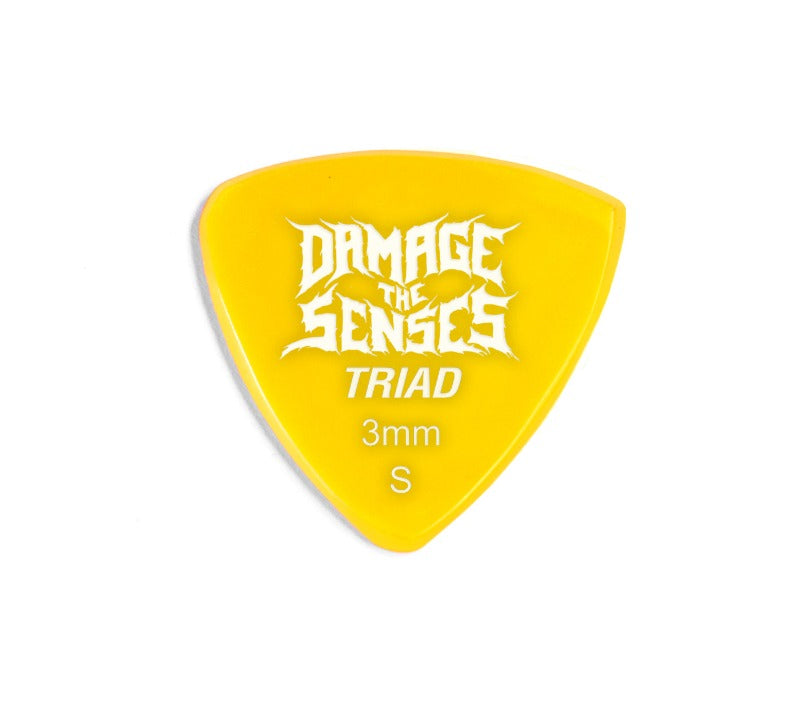 Acrylic Pick - Triad 3mm (Yellow) Damage The Senses