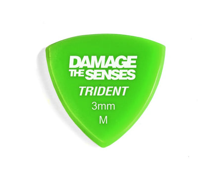 Acrylic Pick - Trident 3mm (Apple Green) Damage The Senses