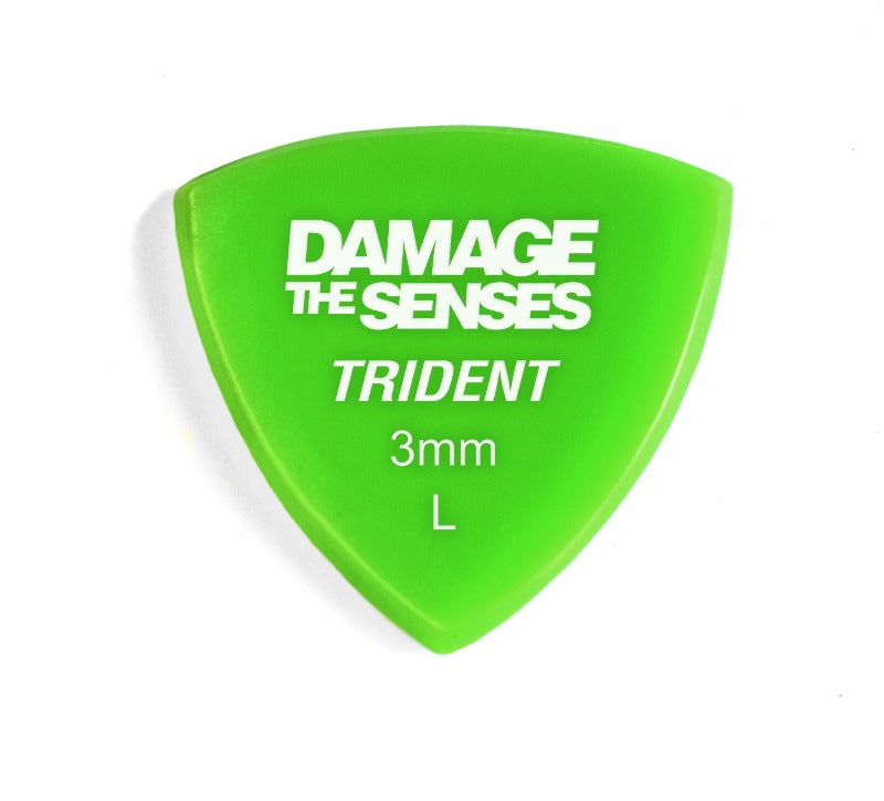 Acrylic Pick - Trident 3mm (Apple Green) Damage The Senses