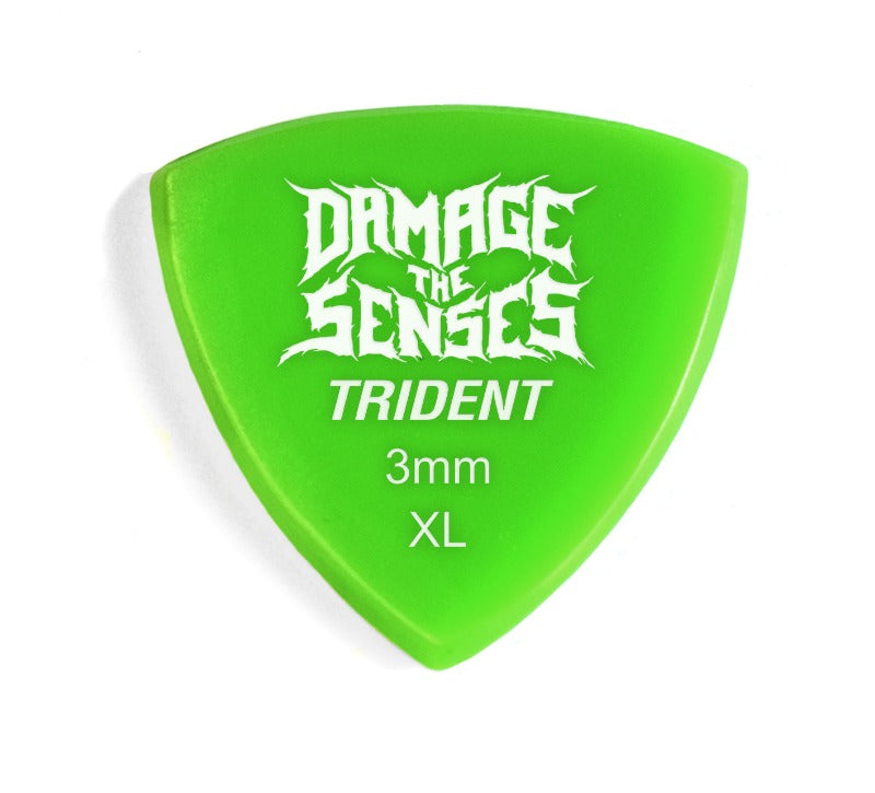 Acrylic Pick - Trident 3mm (Apple Green) Damage The Senses