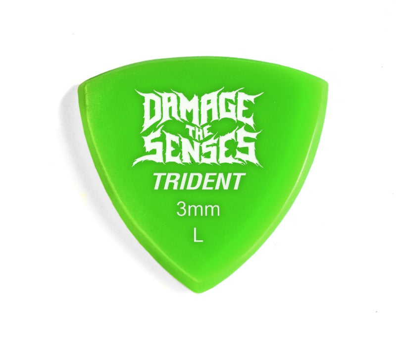 Acrylic Pick - Trident 3mm (Apple Green) Damage The Senses