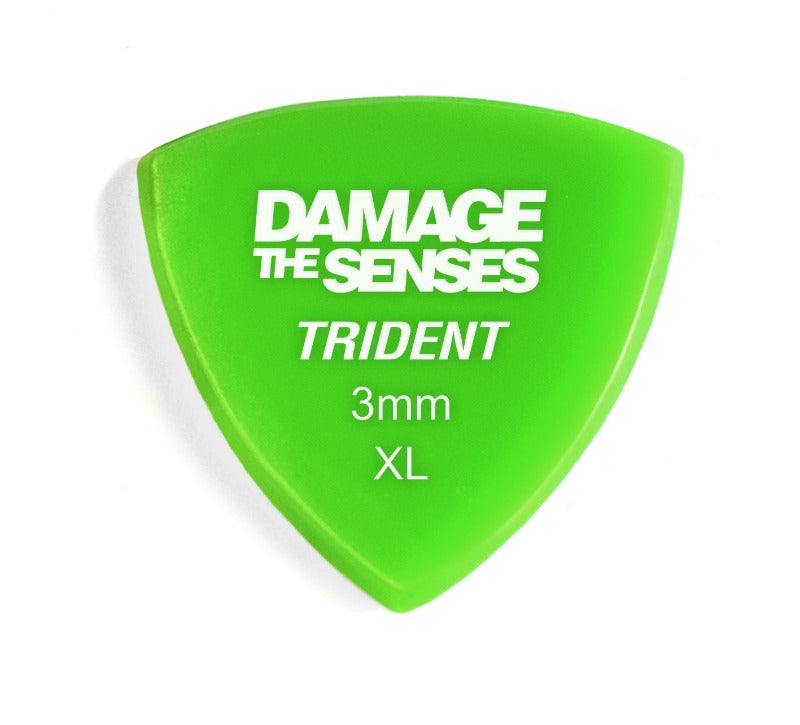 Acrylic Pick - Trident 3mm (Apple Green) Damage The Senses