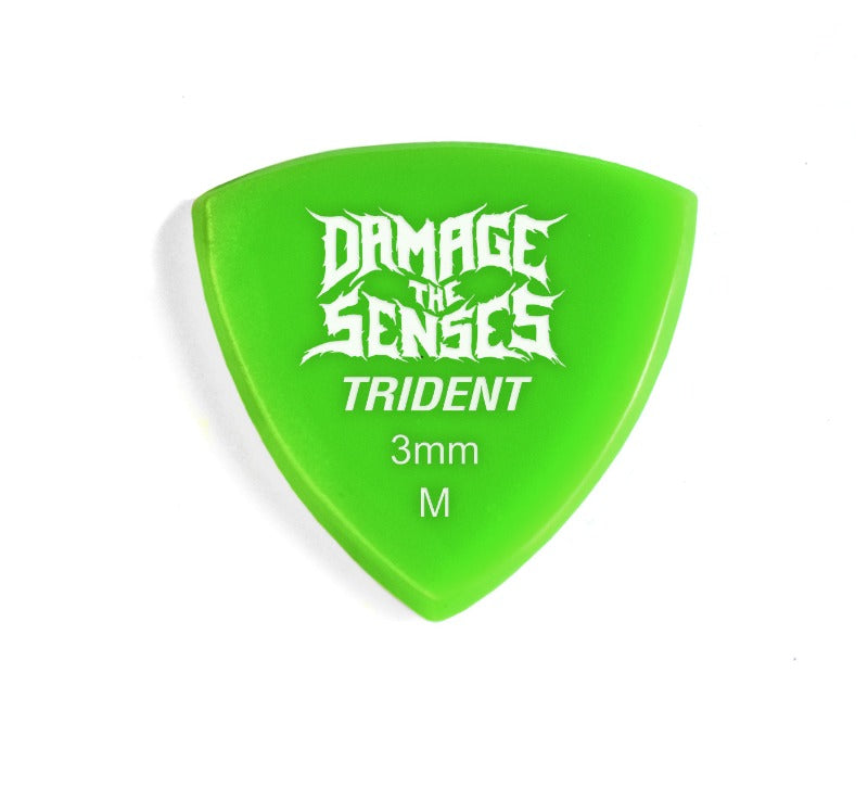 Acrylic Pick - Trident 3mm (Apple Green) Damage The Senses