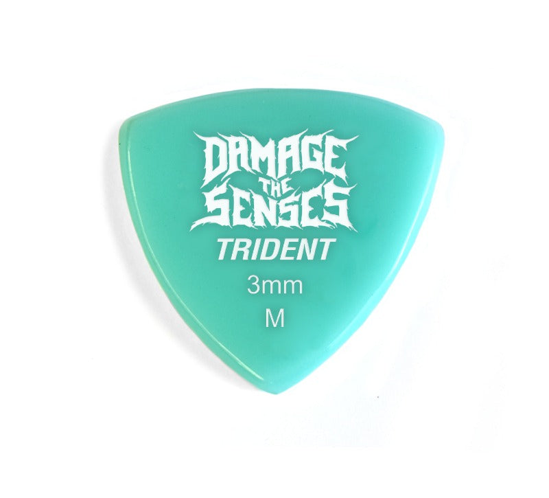 Acrylic Pick - Trident 3mm (Aqua) Damage The Senses