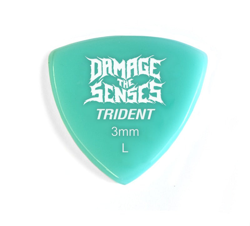 Acrylic Pick - Trident 3mm (Aqua) Damage The Senses