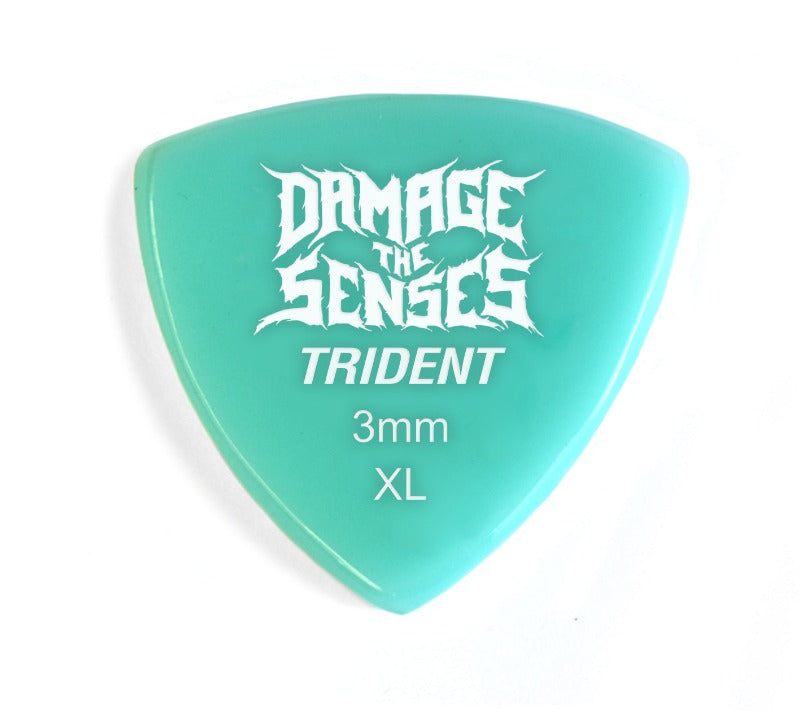 Acrylic Pick - Trident 3mm (Aqua) Damage The Senses