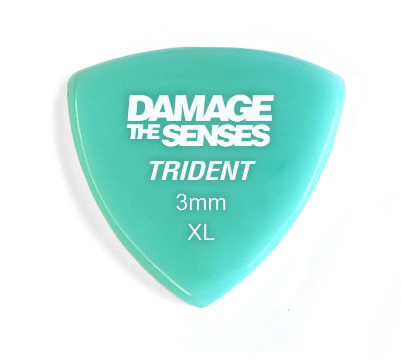 Acrylic Pick - Trident 3mm (Aqua) Damage The Senses