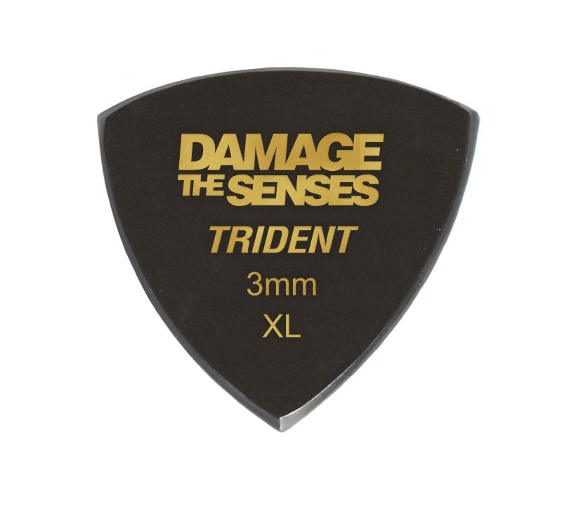 Acrylic Pick - Trident 3mm (Black) Damage The Senses