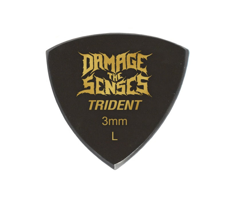 Acrylic Pick - Trident 3mm (Black) Damage The Senses