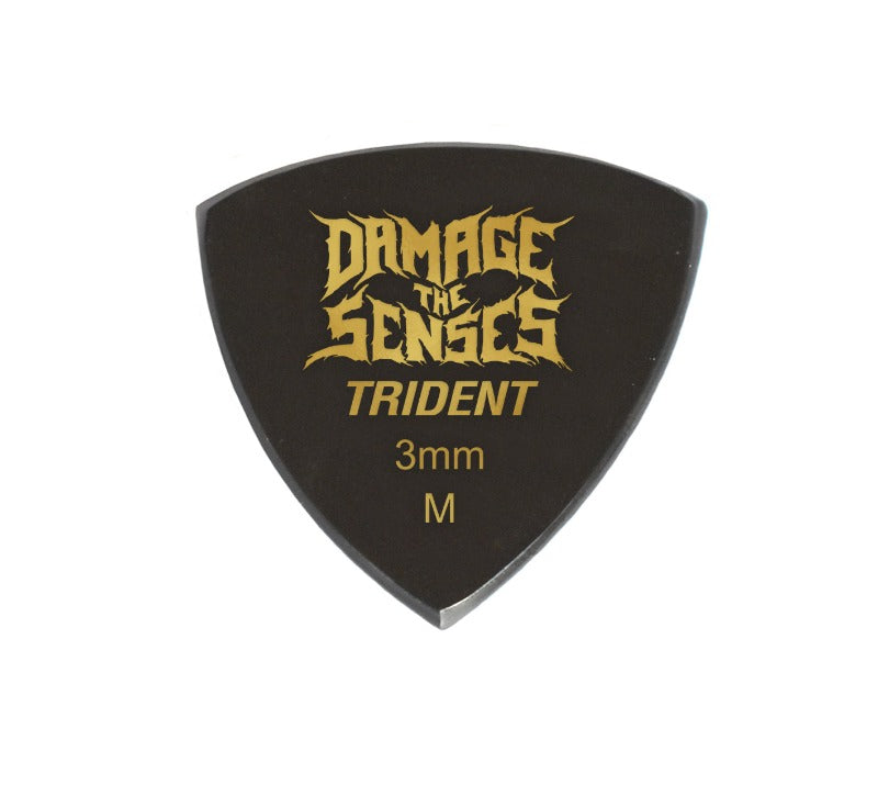 Acrylic Pick - Trident 3mm (Black) Damage The Senses