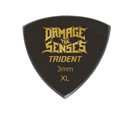 Acrylic Pick - Trident 3mm (Black) Damage The Senses