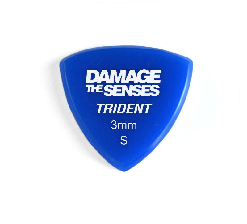 Acrylic Pick - Trident 3mm (Blue) Damage The Senses