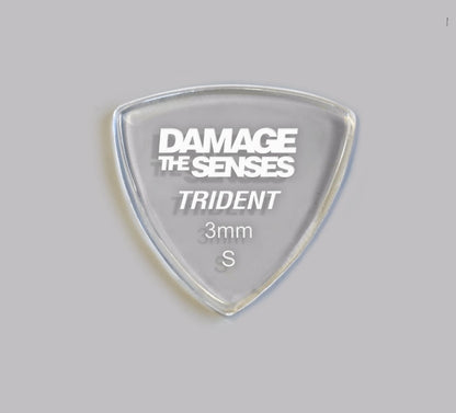 Acrylic Pick - Trident 3mm (Clear) Damage The Senses