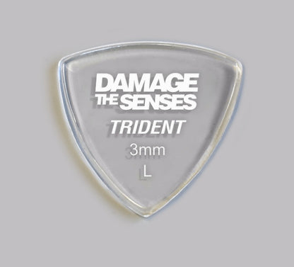 Acrylic Pick - Trident 3mm (Clear) Damage The Senses