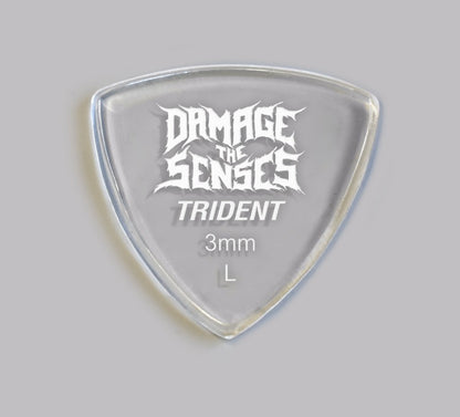 Acrylic Pick - Trident 3mm (Clear) Damage The Senses