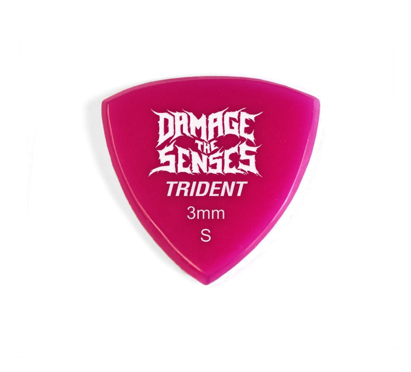 Acrylic Pick - Trident 3mm (Fuschia) Damage The Senses