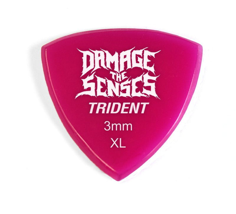 Acrylic Pick - Trident 3mm (Fuschia) Damage The Senses