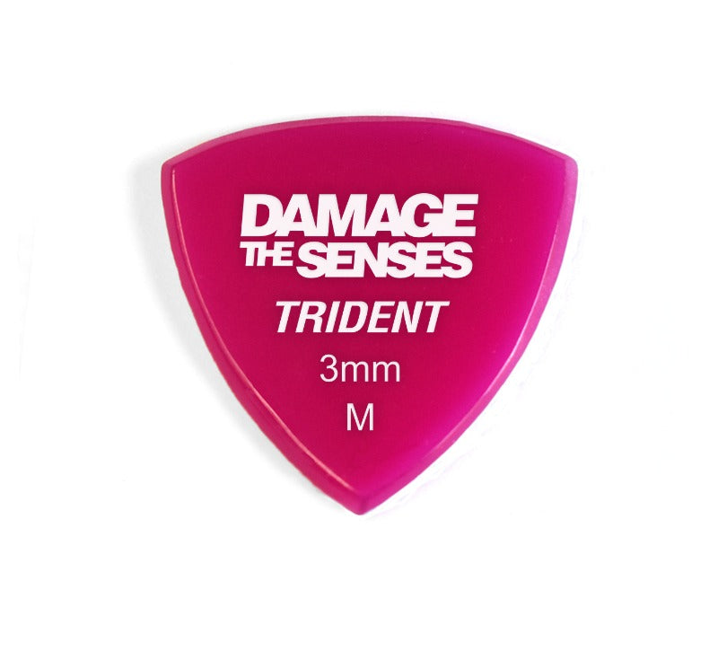 Acrylic Pick - Trident 3mm (Fuschia) Damage The Senses