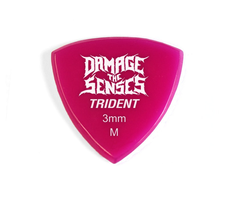 Acrylic Pick - Trident 3mm (Fuschia) Damage The Senses