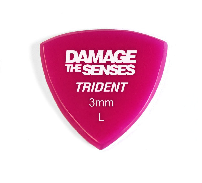 Acrylic Pick - Trident 3mm (Fuschia) Damage The Senses