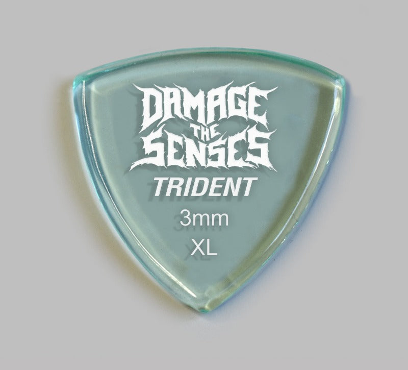 Acrylic Pick - Trident 3mm (Glass Green) Damage The Senses