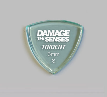 Acrylic Pick - Trident 3mm (Glass Green) Damage The Senses