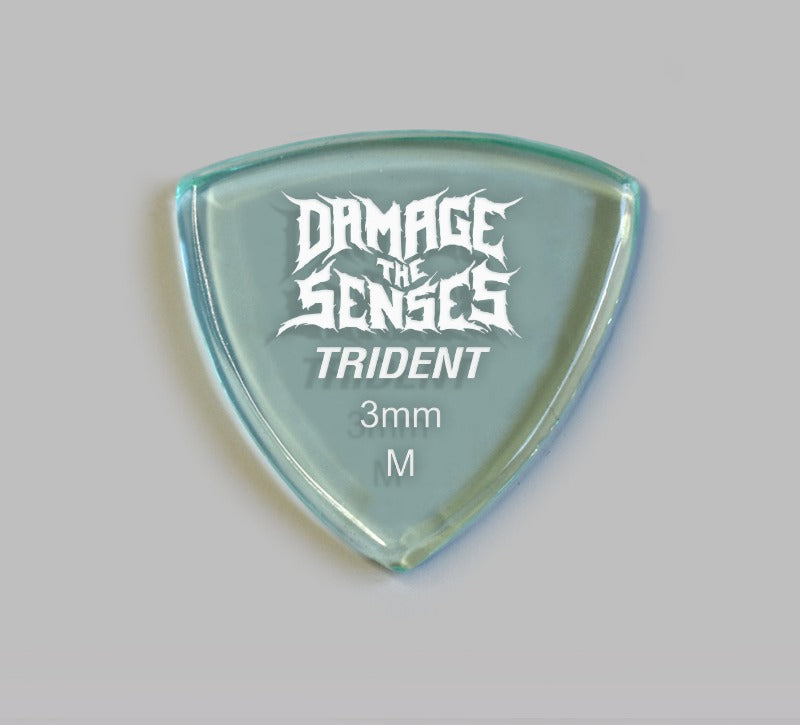 Acrylic Pick - Trident 3mm (Glass Green) Damage The Senses