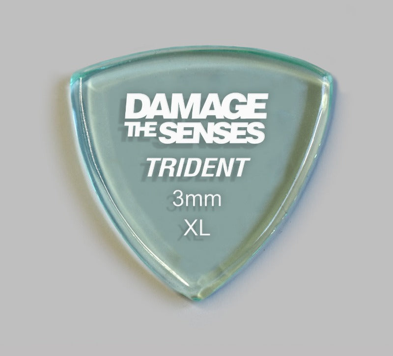 Acrylic Pick - Trident 3mm (Glass Green) Damage The Senses