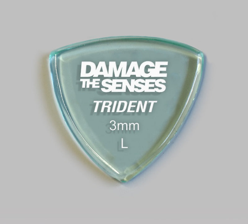 Acrylic Pick - Trident 3mm (Glass Green) Damage The Senses