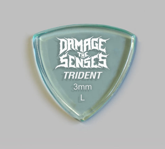 Acrylic Pick - Trident 3mm (Glass Green) Damage The Senses