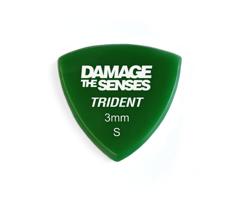 Acrylic Pick - Trident 3mm (Green) Damage The Senses