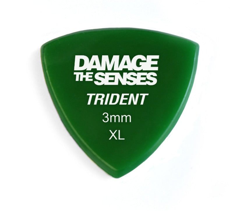 Acrylic Pick - Trident 3mm (Green) Damage The Senses