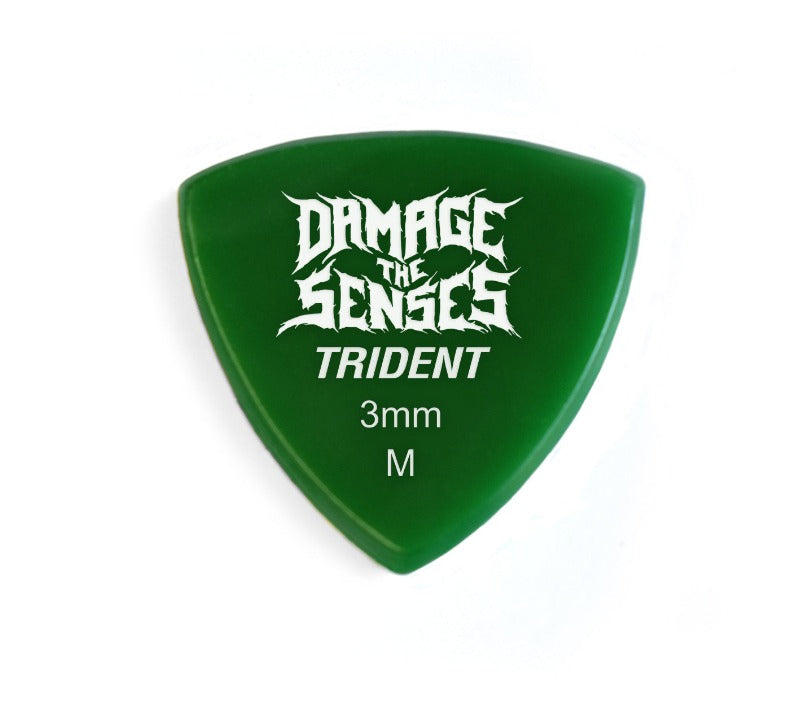 Acrylic Pick - Trident 3mm (Green) Damage The Senses