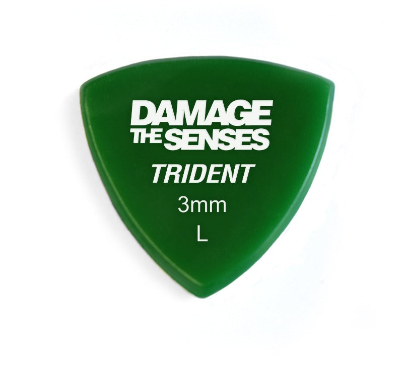 Acrylic Pick - Trident 3mm (Green) Damage The Senses