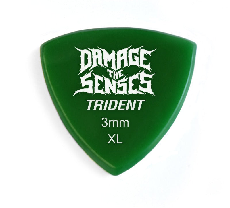 Acrylic Pick - Trident 3mm (Green) Damage The Senses