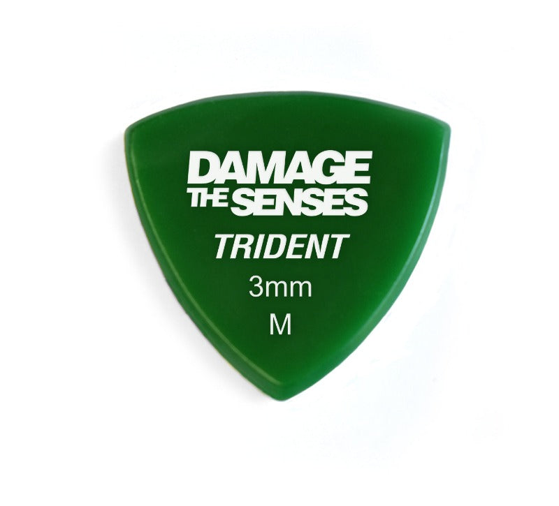 Acrylic Pick - Trident 3mm (Green) Damage The Senses