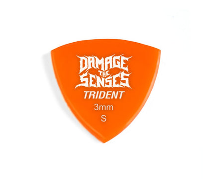 Acrylic Pick - Trident 3mm (Orange) Damage The Senses