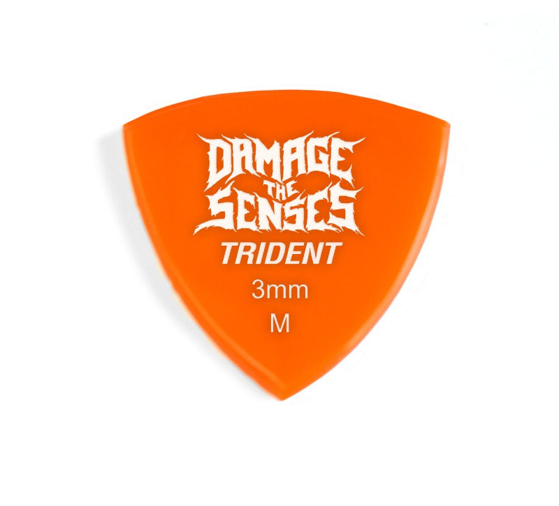 Acrylic Pick - Trident 3mm (Orange) Damage The Senses