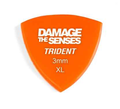 Acrylic Pick - Trident 3mm (Orange) Damage The Senses