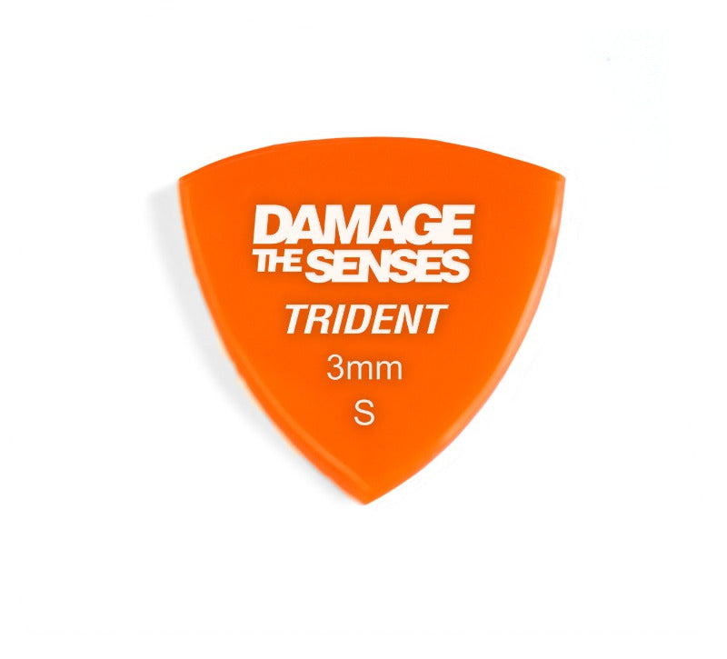 Acrylic Pick - Trident 3mm (Orange) Damage The Senses