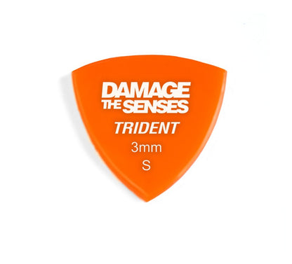 Acrylic Pick - Trident 3mm (Orange) Damage The Senses