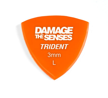 Acrylic Pick - Trident 3mm (Orange) Damage The Senses