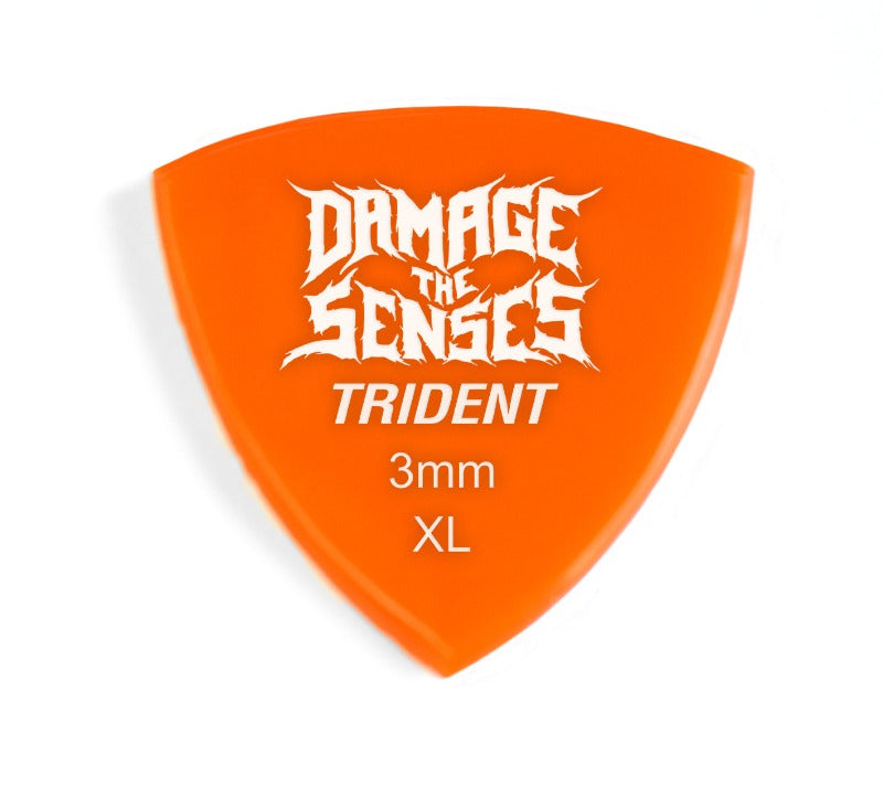 Acrylic Pick - Trident 3mm (Orange) Damage The Senses