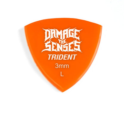 Acrylic Pick - Trident 3mm (Orange) Damage The Senses