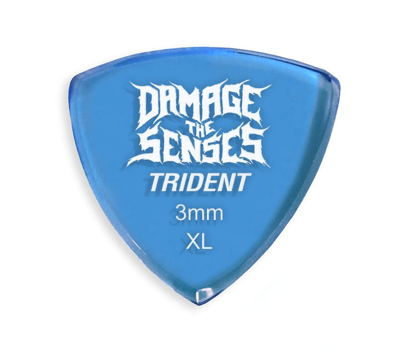 Acrylic Pick - Trident 3mm (Trans Blue) Damage The Senses