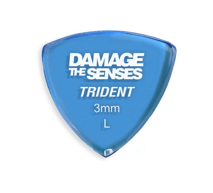 Acrylic Pick - Trident 3mm (Trans Blue) Damage The Senses